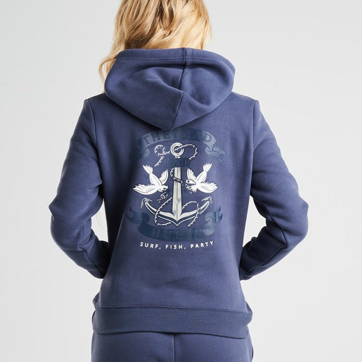 The Mad Hueys Two Birds One Anchor Pullover Hoodies