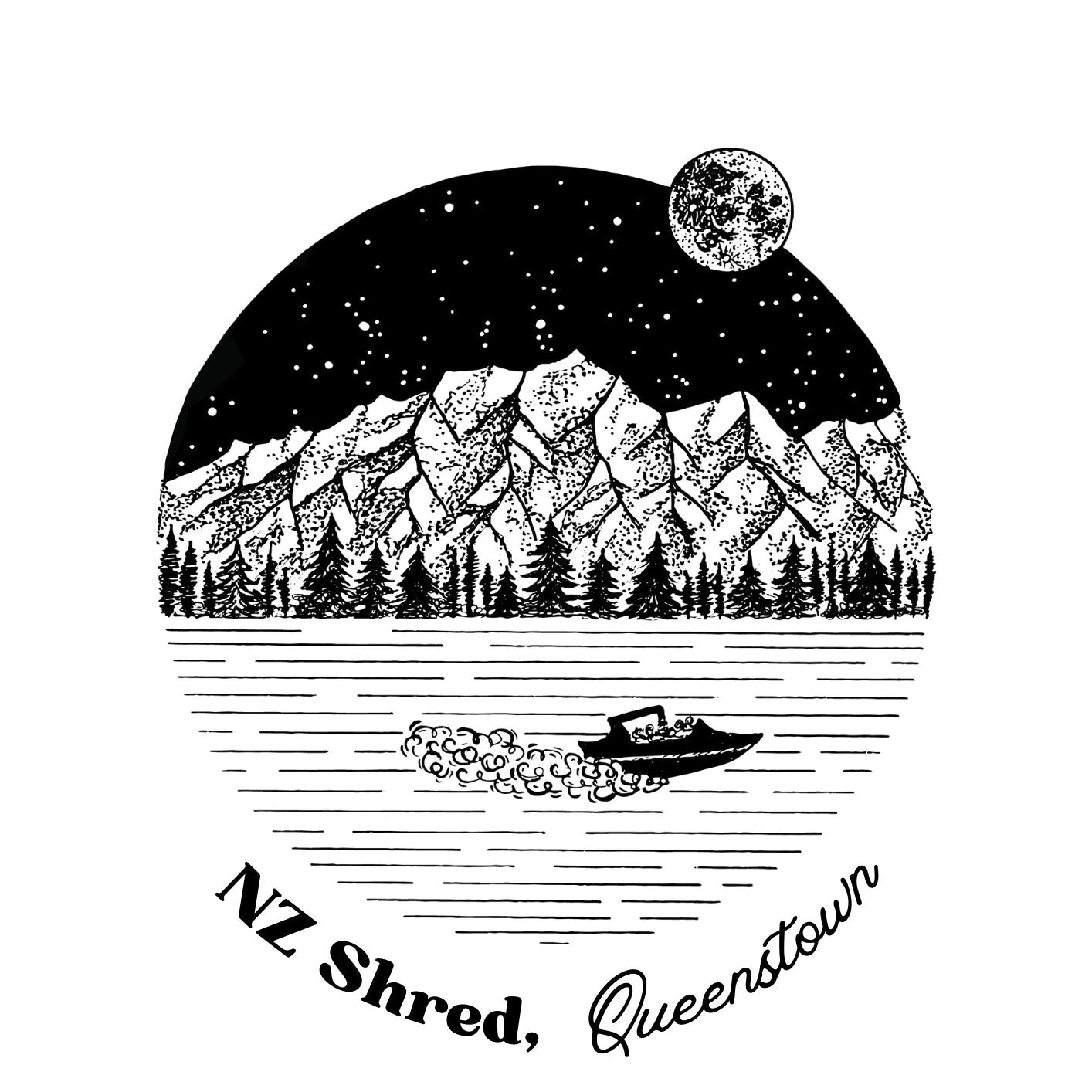 NZ Shred Queenstown Art Stickers