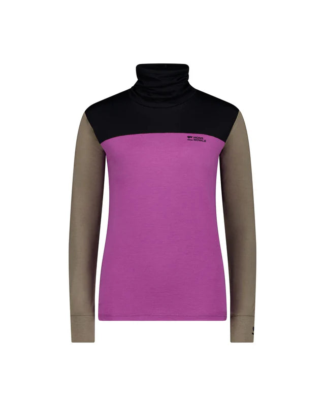Mons Royale Womens Yotei Neck Longsleeve Base Layer Tops