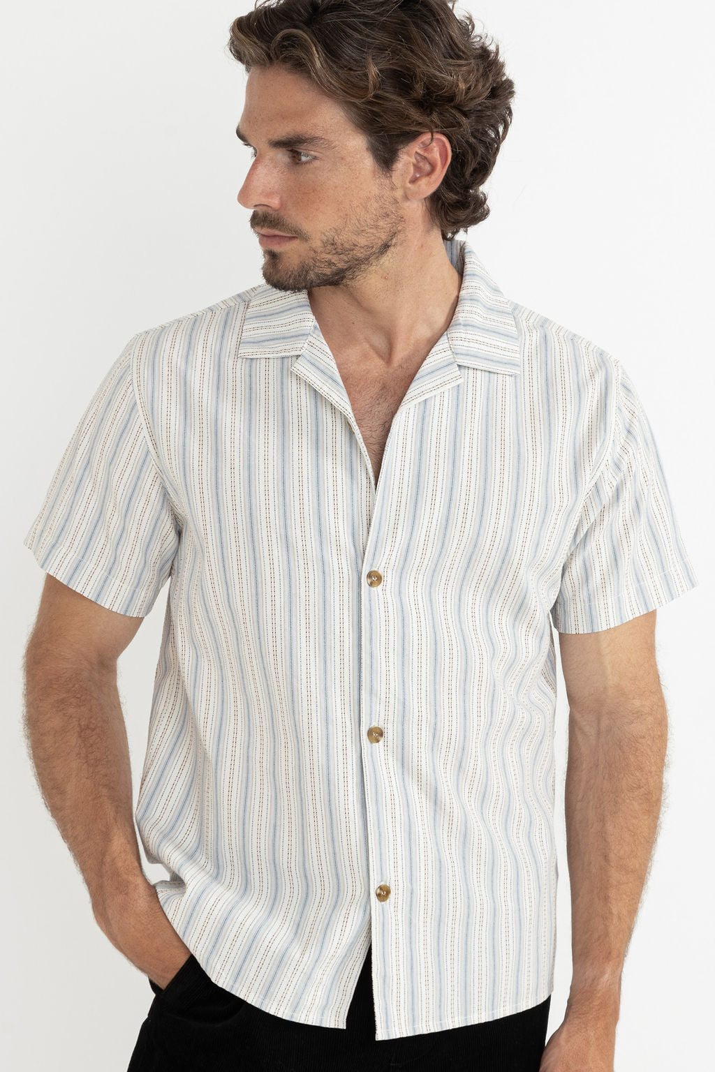 Rhythm Vacation Stripe SS Shirts