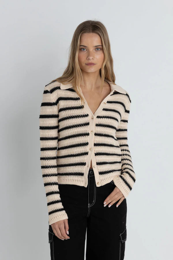 Rhythm Highline Stripe Long Sleeve Knit Tops