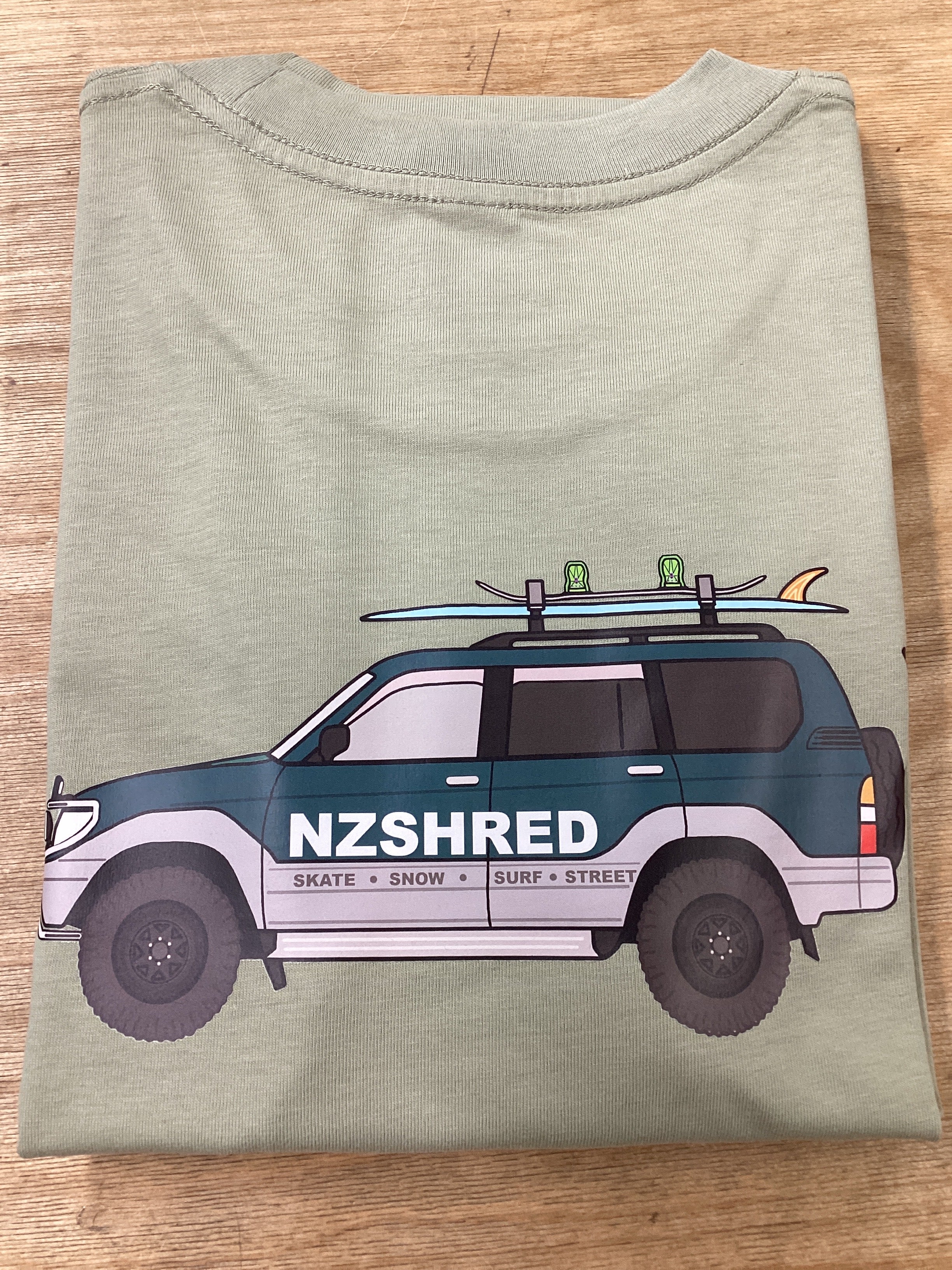 NZ Shred 'The Green Machine' Classic Tees
