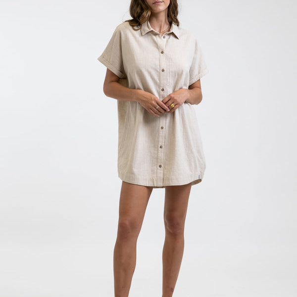 Rhythm Classic Linen Shirt Dresses