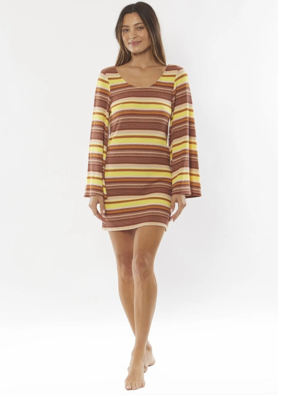 Sisstrevolution Sunny Escape Knit Long Sleeve Dresses