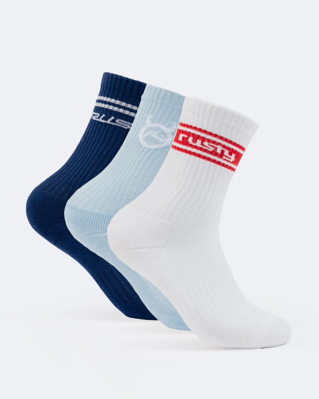 Rusty Womens Shake Up Crew 3-Sock Packs