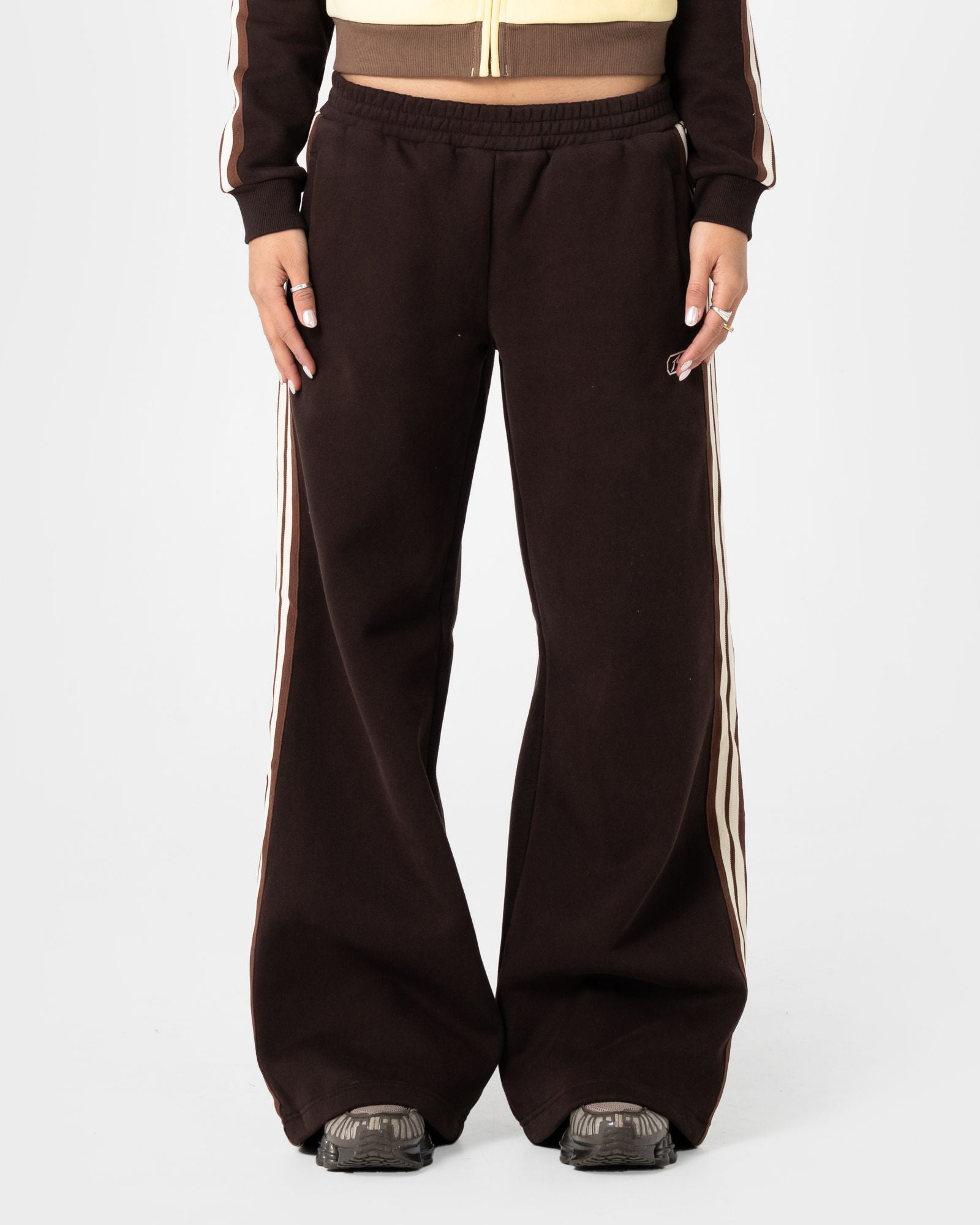 Rusty Toffee Wide Leg Fleece Pants
