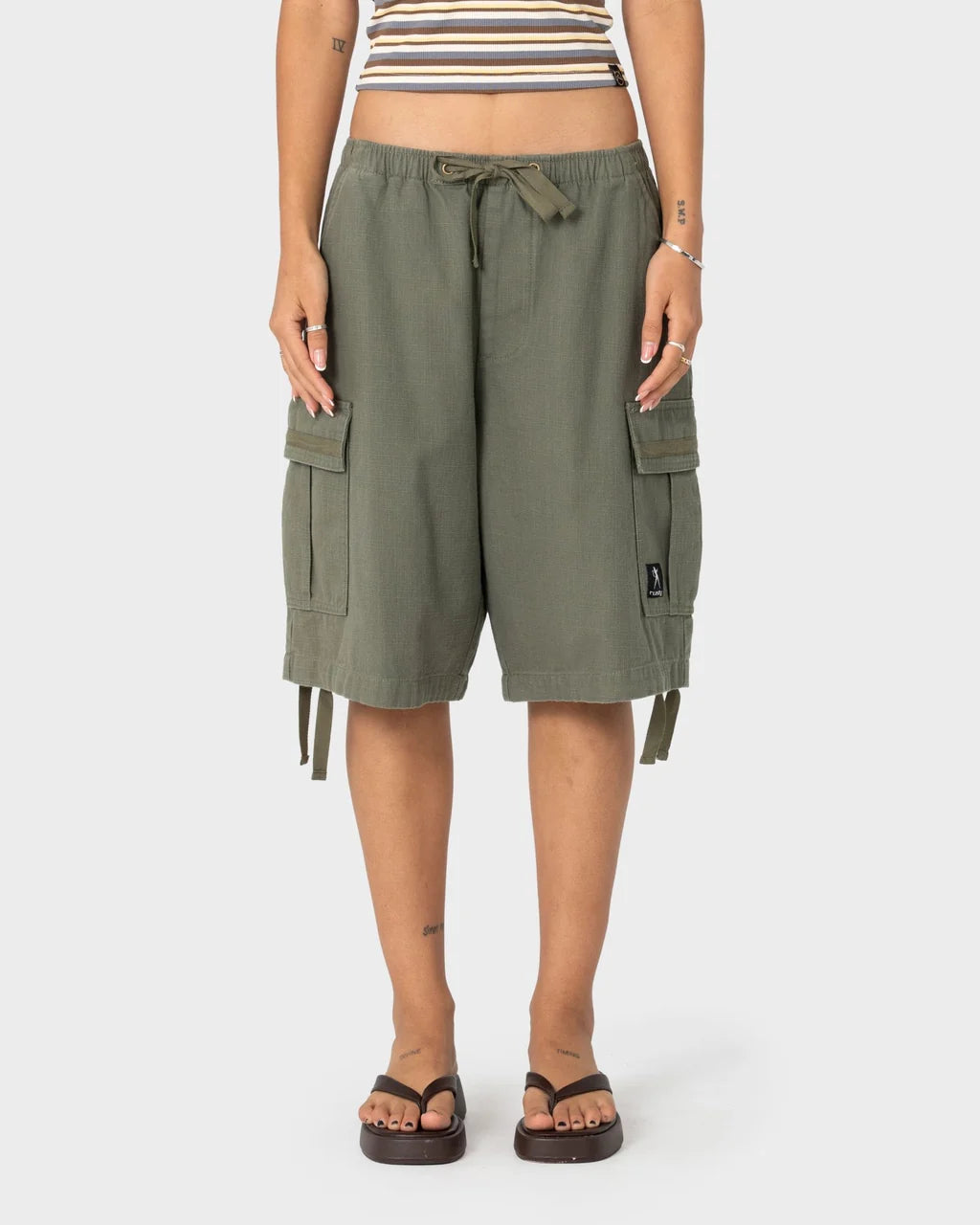 Rusty River Low Rise Baggy Cargo Shorts
