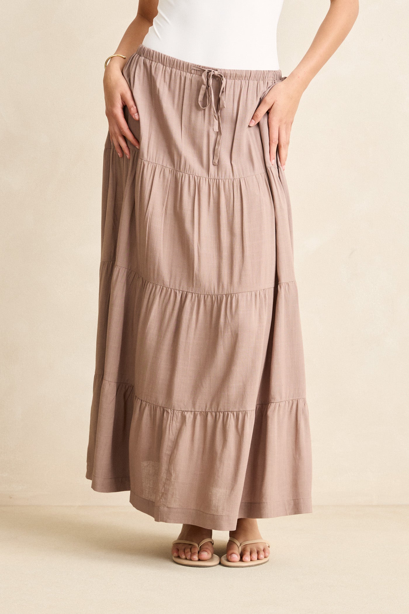 Rhythm Classic Tiered Maxi Skirts