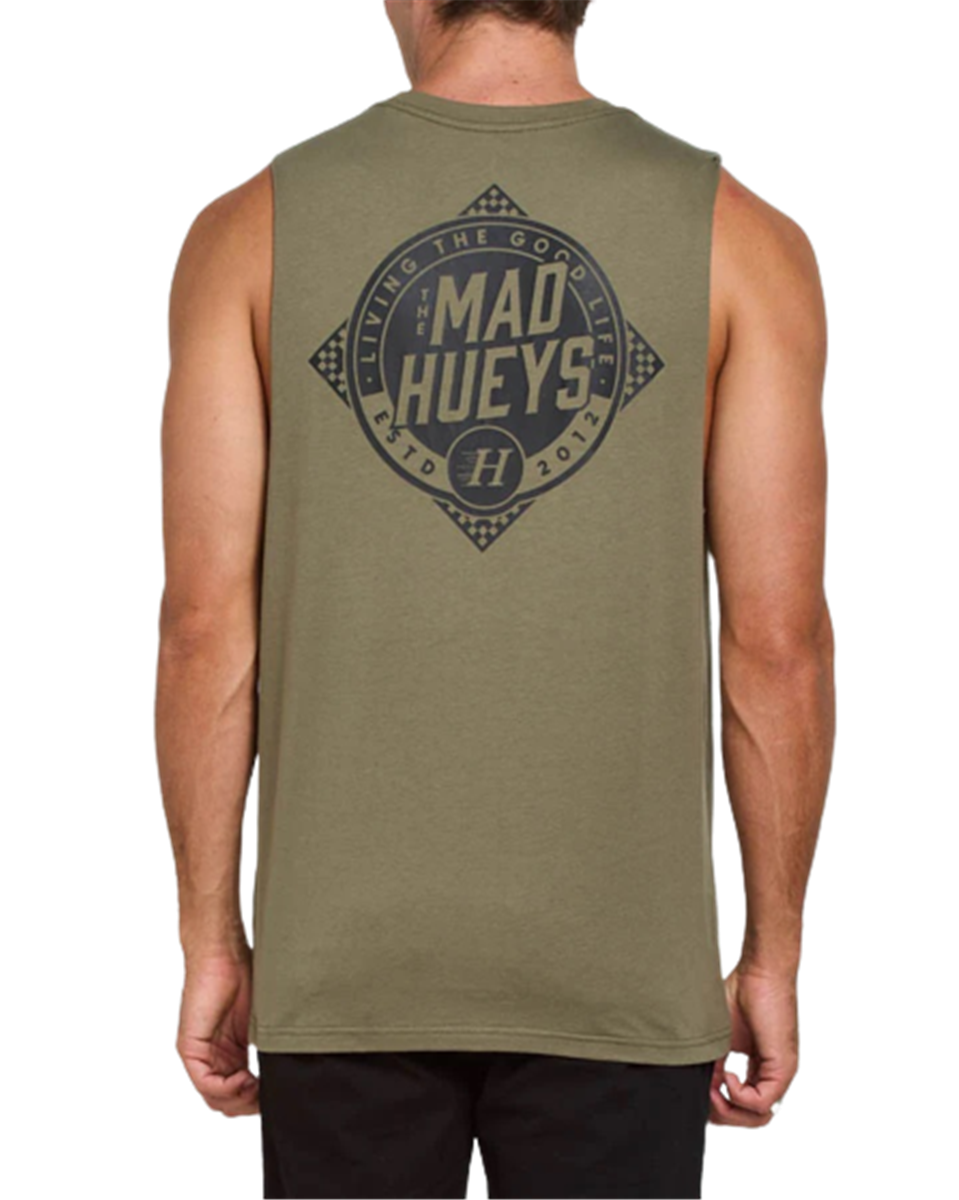 The Mad Hueys Checkered Hueys Muscle Tees