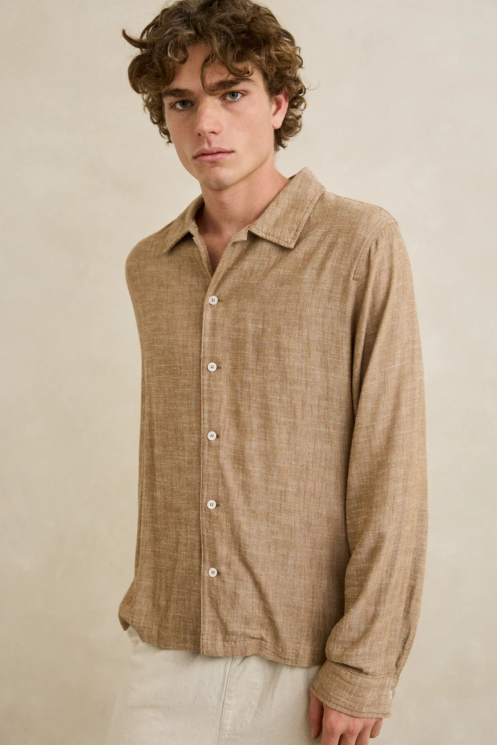Rhythm Linen Chambray LS Shirts