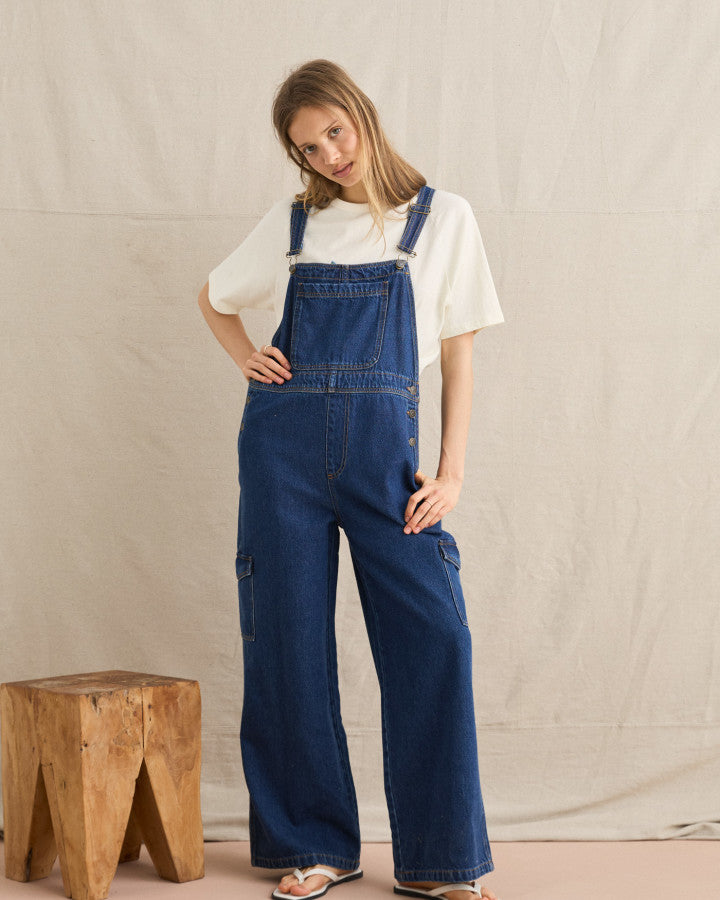 Rhythm Charlie Wide Leg Cargo Overalls