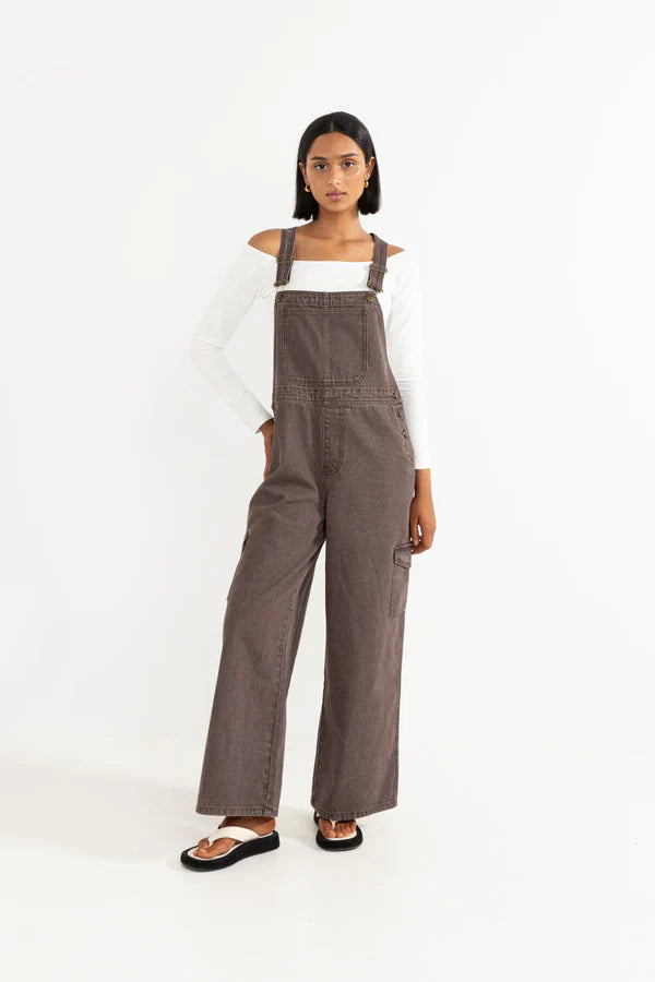 Rhythm Charlie Wide Leg Cargo Overalls