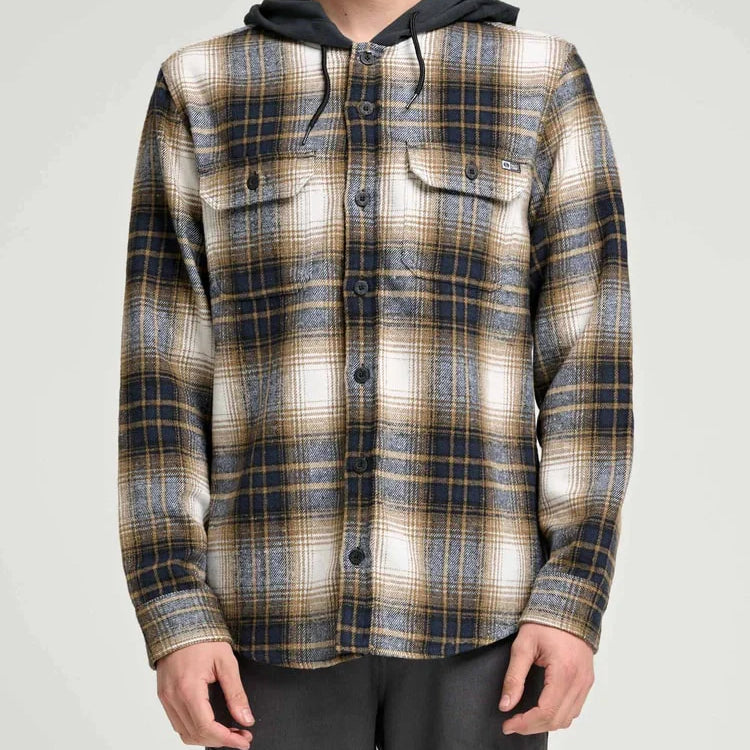 Salty Crew Check Flannel Hooded Shirts
