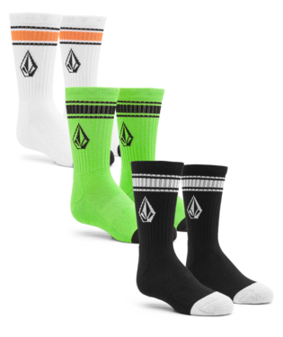 Volcom Full Stone Boys Crew Socks (3PK)