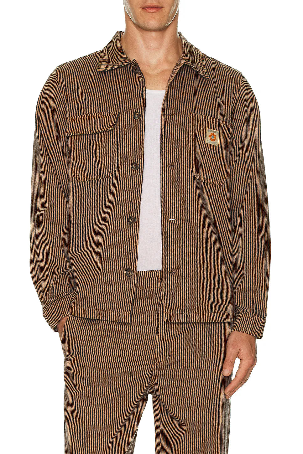 Rhythm Hickory Stripe Work Shirts