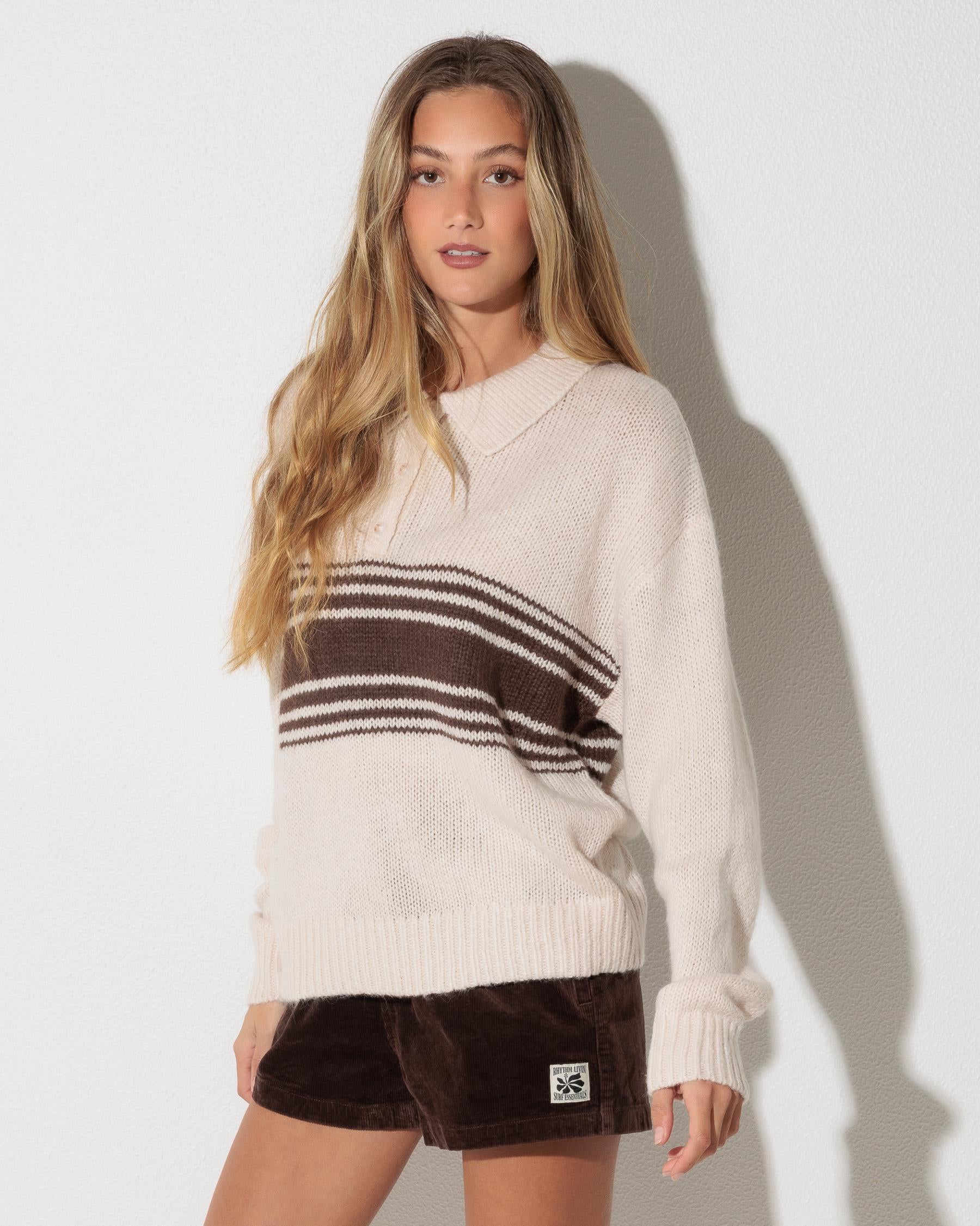 Rhythm Strata Knit Collared Jumpers