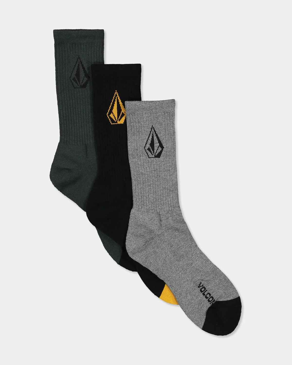 Volcom Full Stone Crew Socks (3PK)