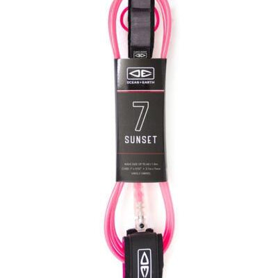 Ocean & Earth 7ft Sunset Moulded Leash - Assorted Colours