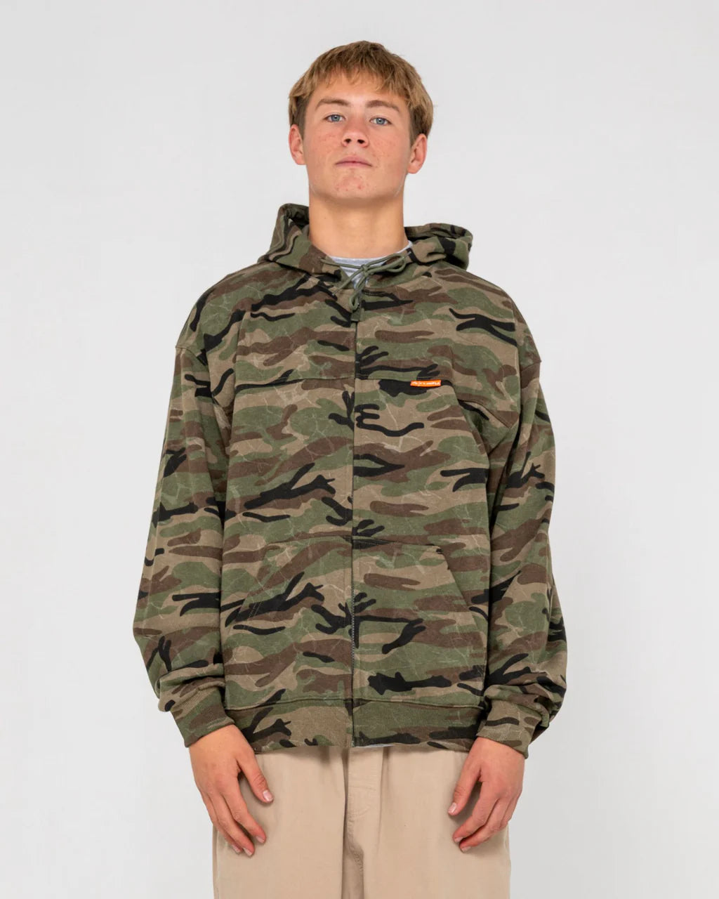 Rusty Rambo Zip Thru Hooded Fleeces
