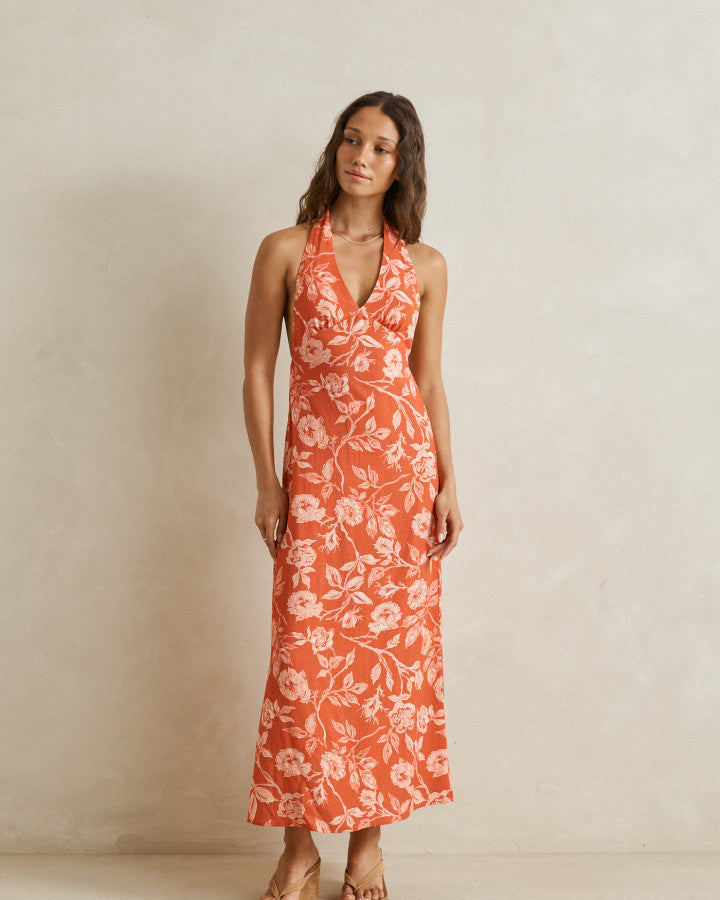 Rhythm Rosalie Halter-Neck Maxi Dresses