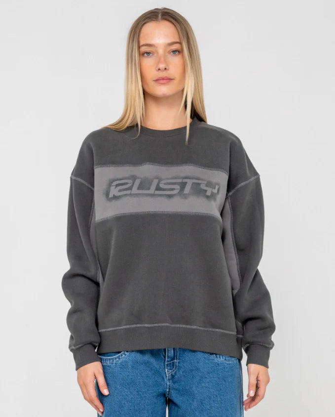 Rusty Choc Top Long Sleeve Oversize Crews