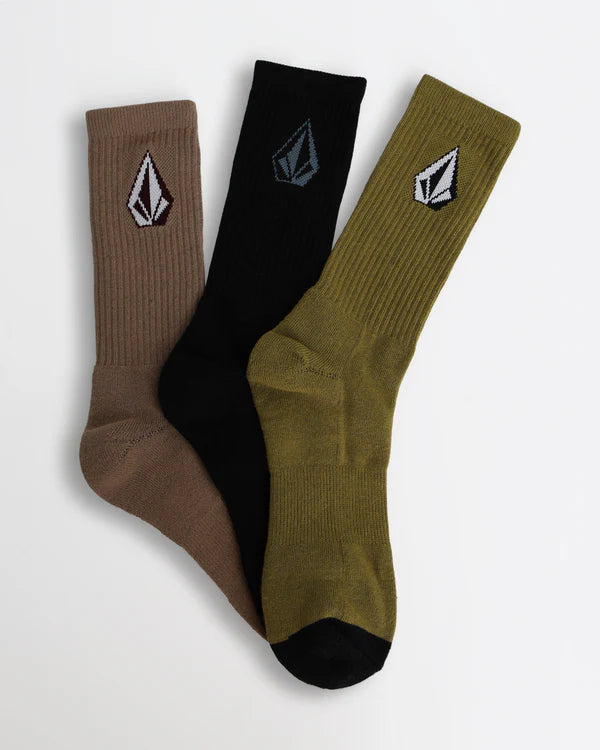 Volcom Full Stone Crew Socks (3PK)