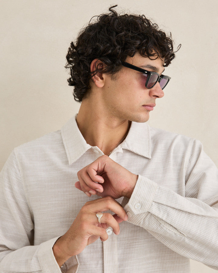 Rhtyhm Striped Linen Longsleeve Shirts