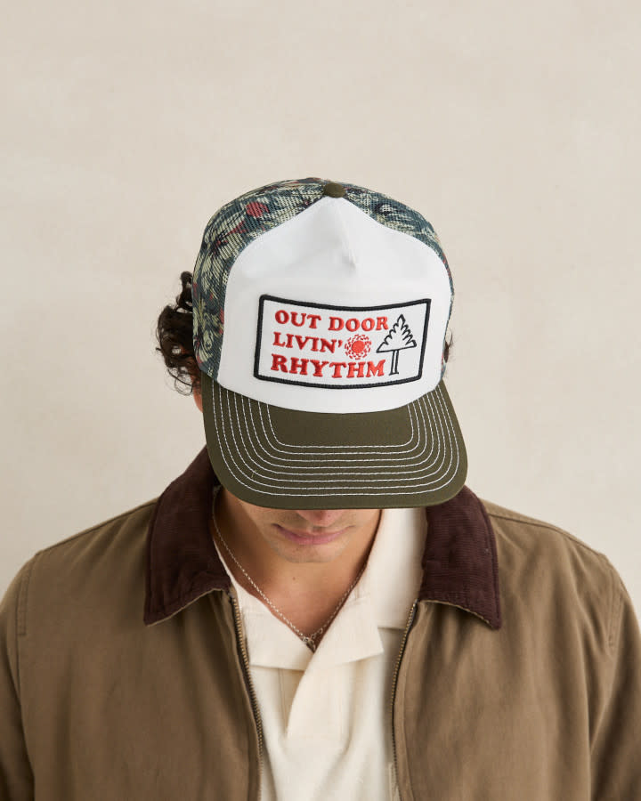 Rhythm Tropical Camo Trucker Caps