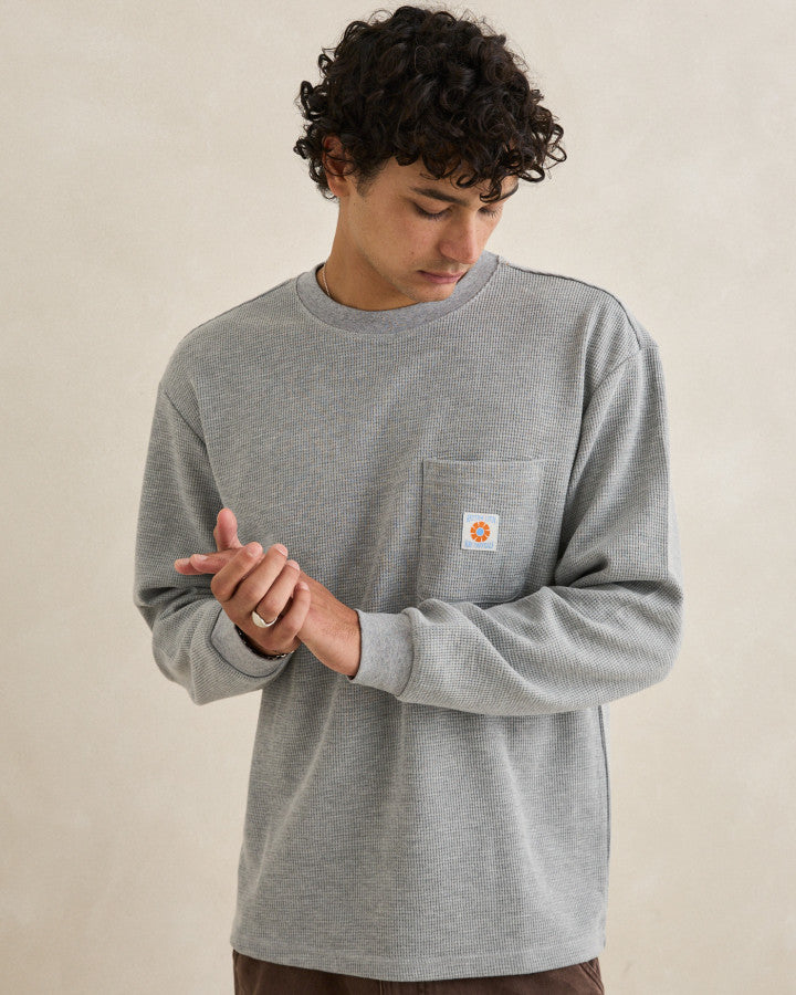Rhythm Vintage Pocket Longsleeve Waffle Shirts