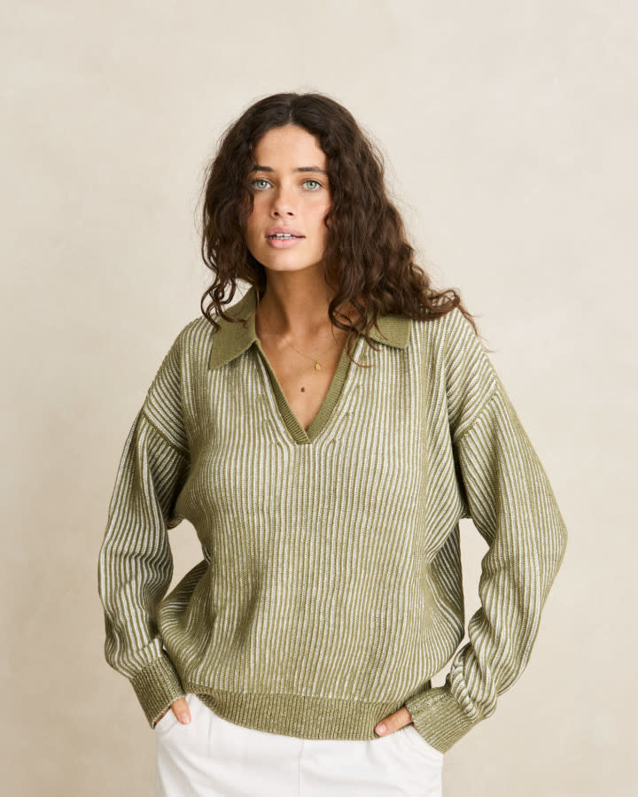 Rhythm Vista Stripe Collared Jumpers