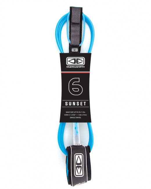 Ocean & Earth 6ft Sunset Moulded Leash - Assorted Colours